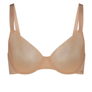 Skims No Show Molded Unlined Demi Bra in Clay